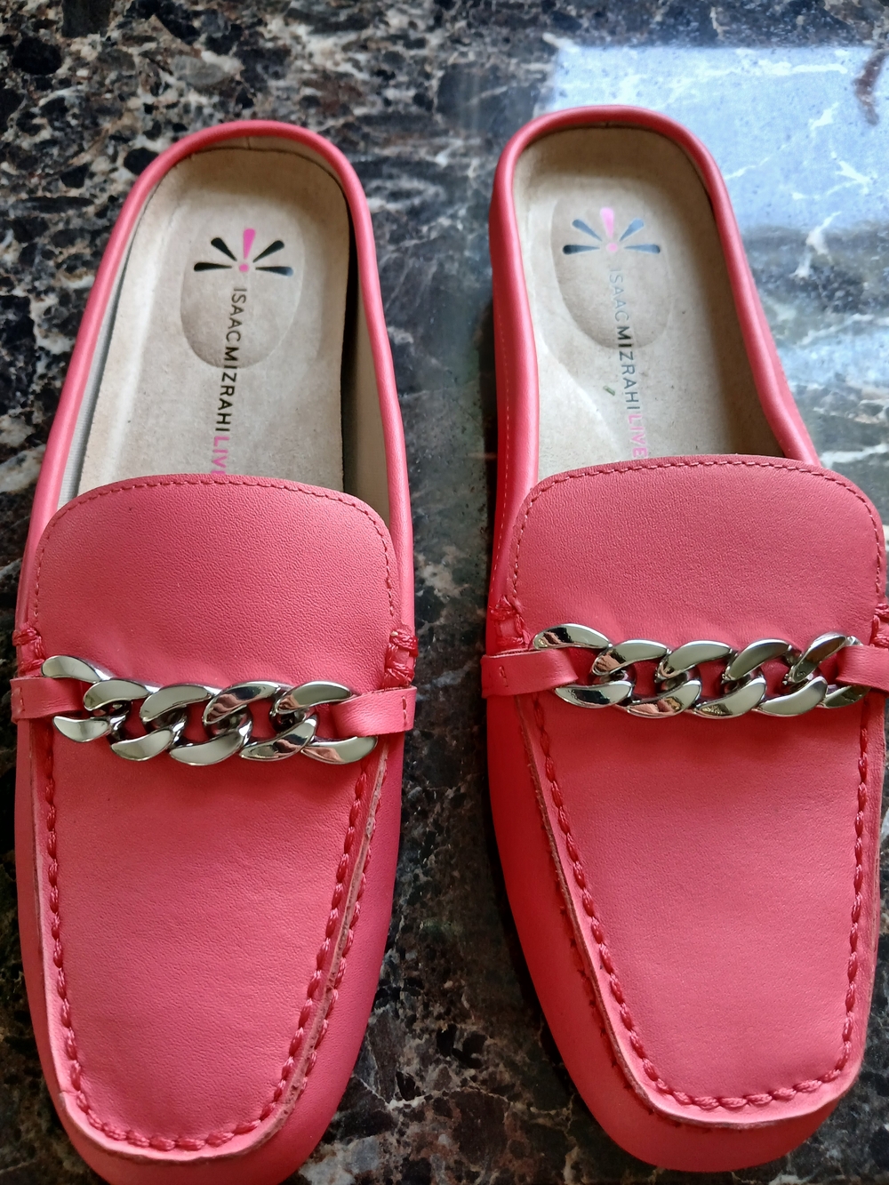Isaac Mizrahi Coral Chain-Trim Loafers for Women